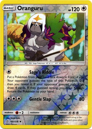 Oranguru 182/236 Uncommon Reverse Holo Foil - Pokemon Card - SM - Unified Minds