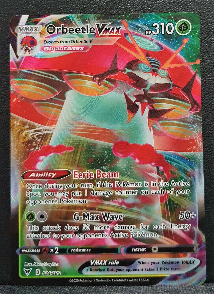 Orbeetle VMAX 021/185 Full Art Ultra Rare - Pokemon Card - SWSH