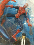 Peter Parker Quick Change to Spider-Man Goblin stopping Web Spider-Man 3 Action Figure Slightly Damaged Package