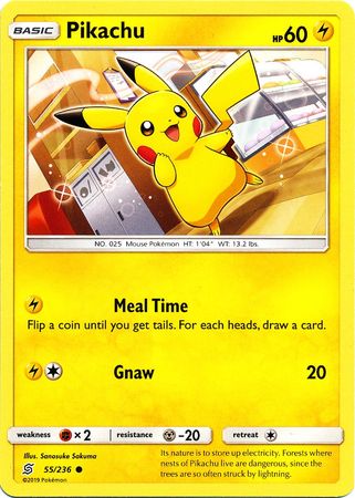 Pikachu 55/236 Common - Pokemon Card - SM - Unified Minds