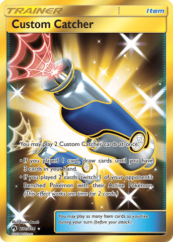 Pokemon Card Custom Catcher 231/214 Gold Secret Hyper Rare Lost Thunder SM- Pokemon Card