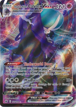 Pokemon Card Shadow Rider Calyrex VMAX 075/198 Ultra Rare Chilling Reign SWSH - Pokemon Card