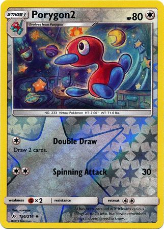 Porygon2 156/214 Uncommon Reverse Holo Foil - Pokemon Card - SM - Unbroken Bonds