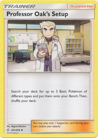 Professor Oak's Setup 201/236 Uncommon - Pokemon Card - SM - Cosmic Eclipse