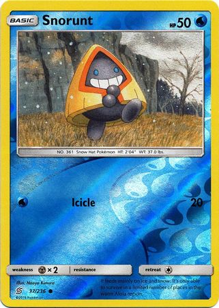 Snorunt 37/236 Common Reverse Holo Foil - Pokemon Card - SM - Unified Minds