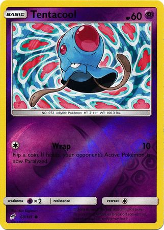 Tentacool 60/181 Common Reverse Holo Foil - Pokemon Card - SM - Team Up