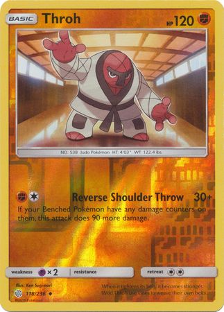 Throh 118/236 Uncommon Reverse Holo Foil - Pokemon Card - SM - Cosmic Eclipse