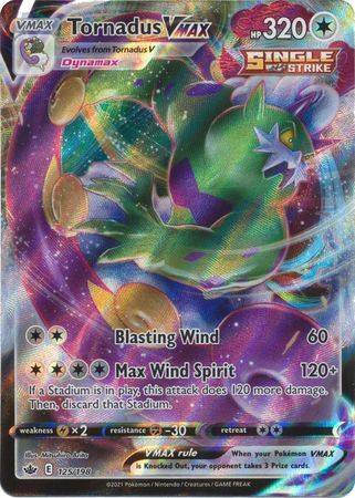 Tornadus VMAX 125/198 Ultra Rare  - Pokemon Card - SWSH - Chilling Reign
