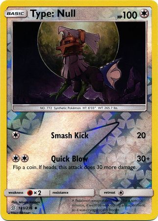 Type: Null 183/236 Uncommon Reverse Holo Foil - Pokemon Card - SM - Unified Minds
