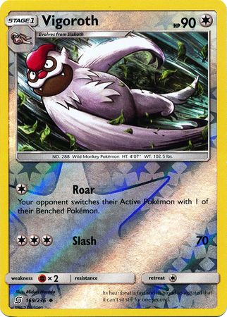 Vigoroth 169/236 Uncommon Reverse Holo Foil - Pokemon Card - SM - Unified Minds