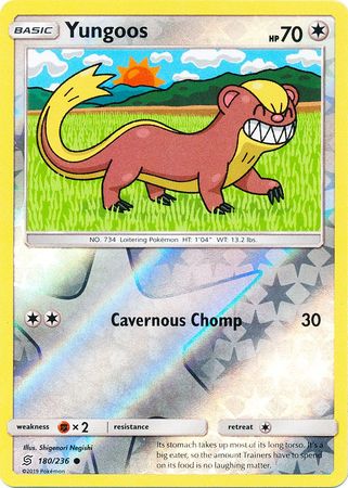 Yungoos 180/236 Common Reverse Holo Foil - Pokemon Card - SM - Unified Minds