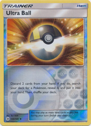Ultra Ball 135/149 Uncommon Reverse Holo Foil - Pokemon Card - Base Set SM
